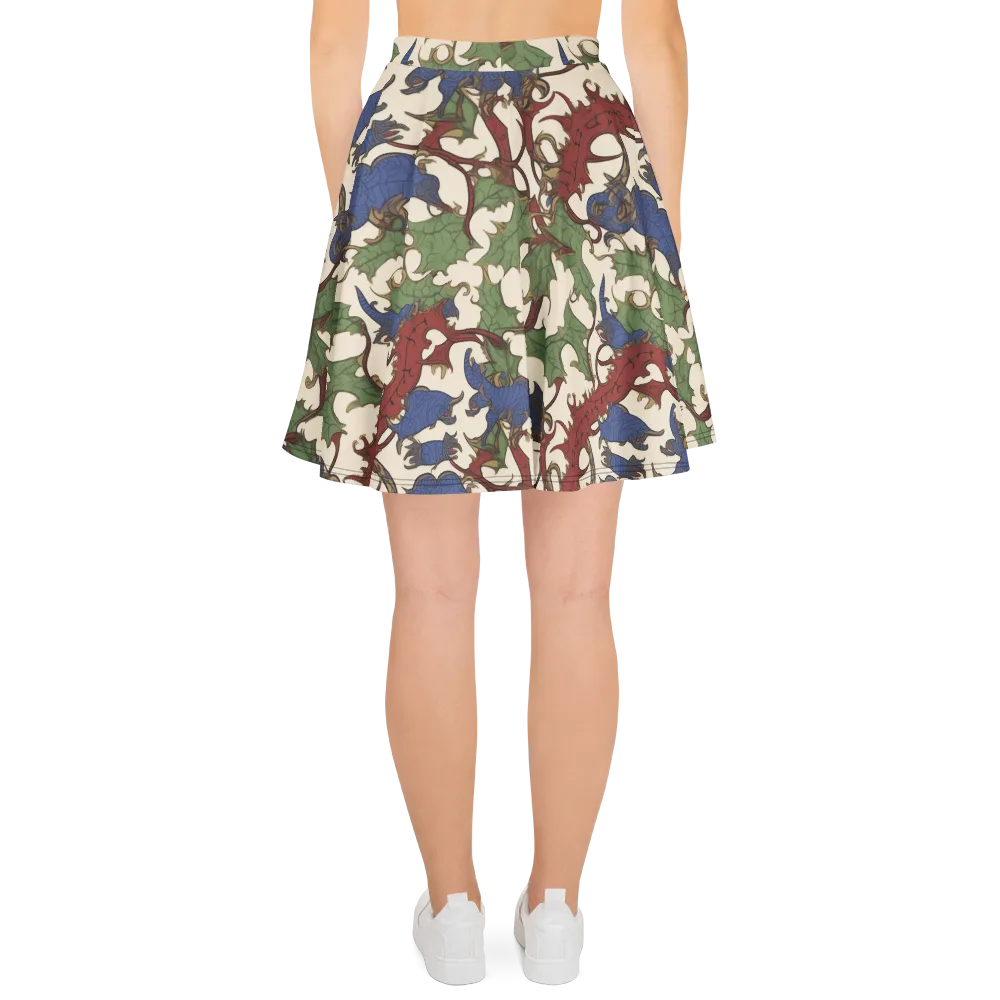 Verdant Wyverns on Skater Skirt — Back