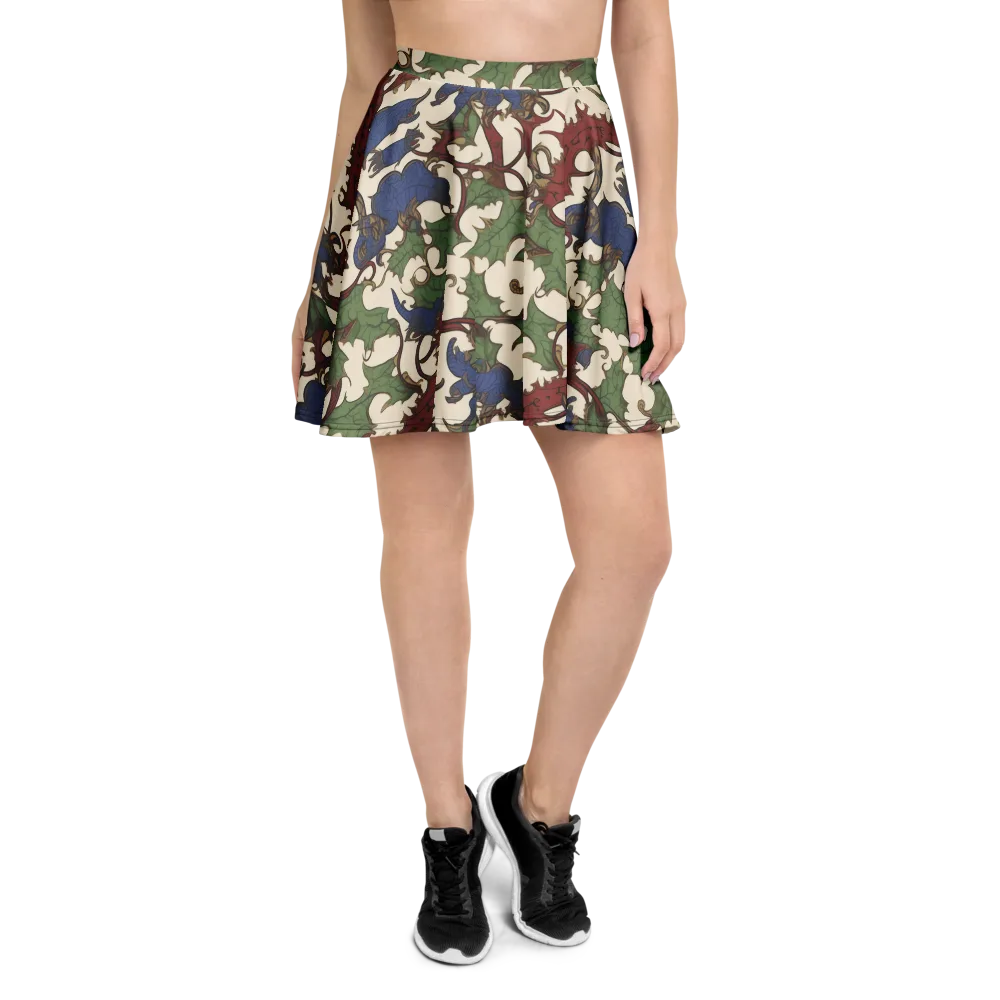 Verdant Wyverns on Skater Skirt — Front