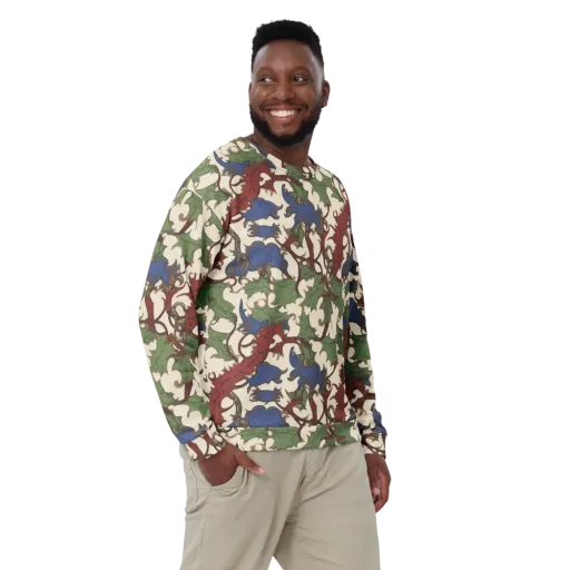Verdant Wyverns on a Sweatshirt