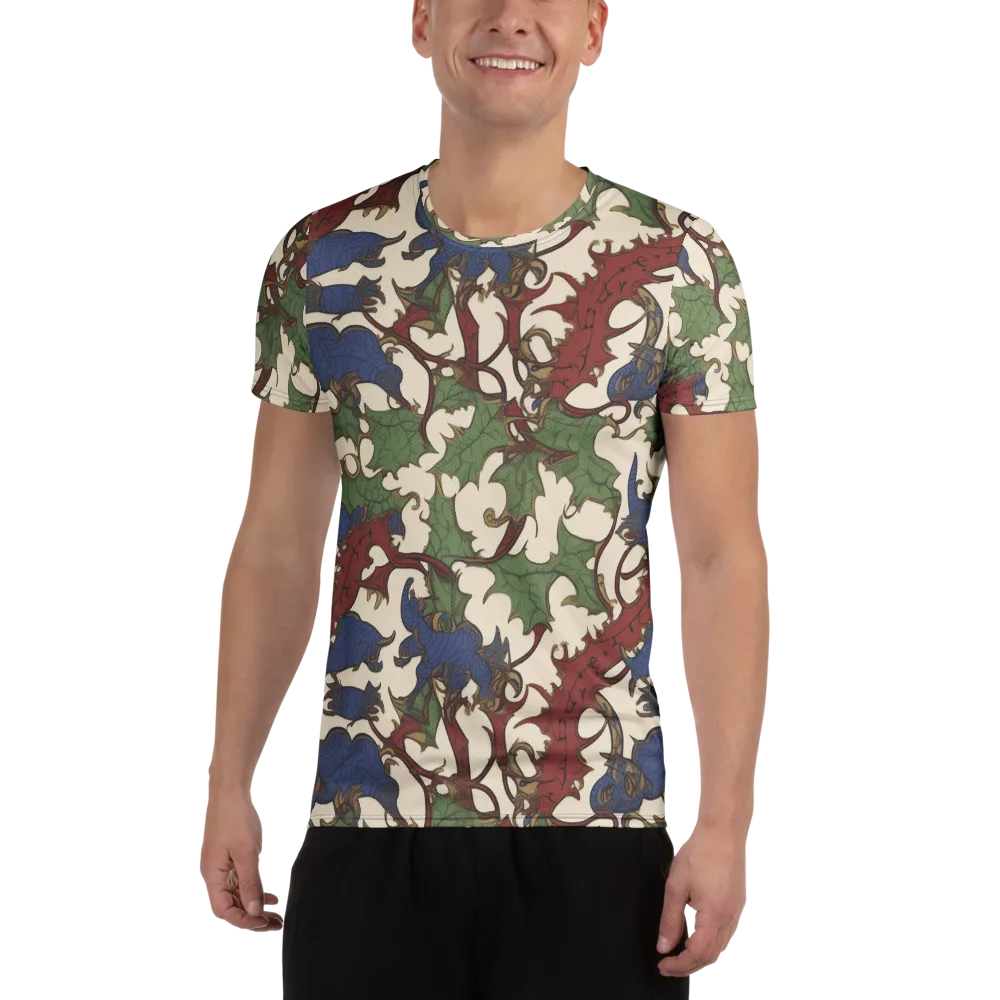 Verdant Wyverns on Men's Athletic T-Shirt — Front