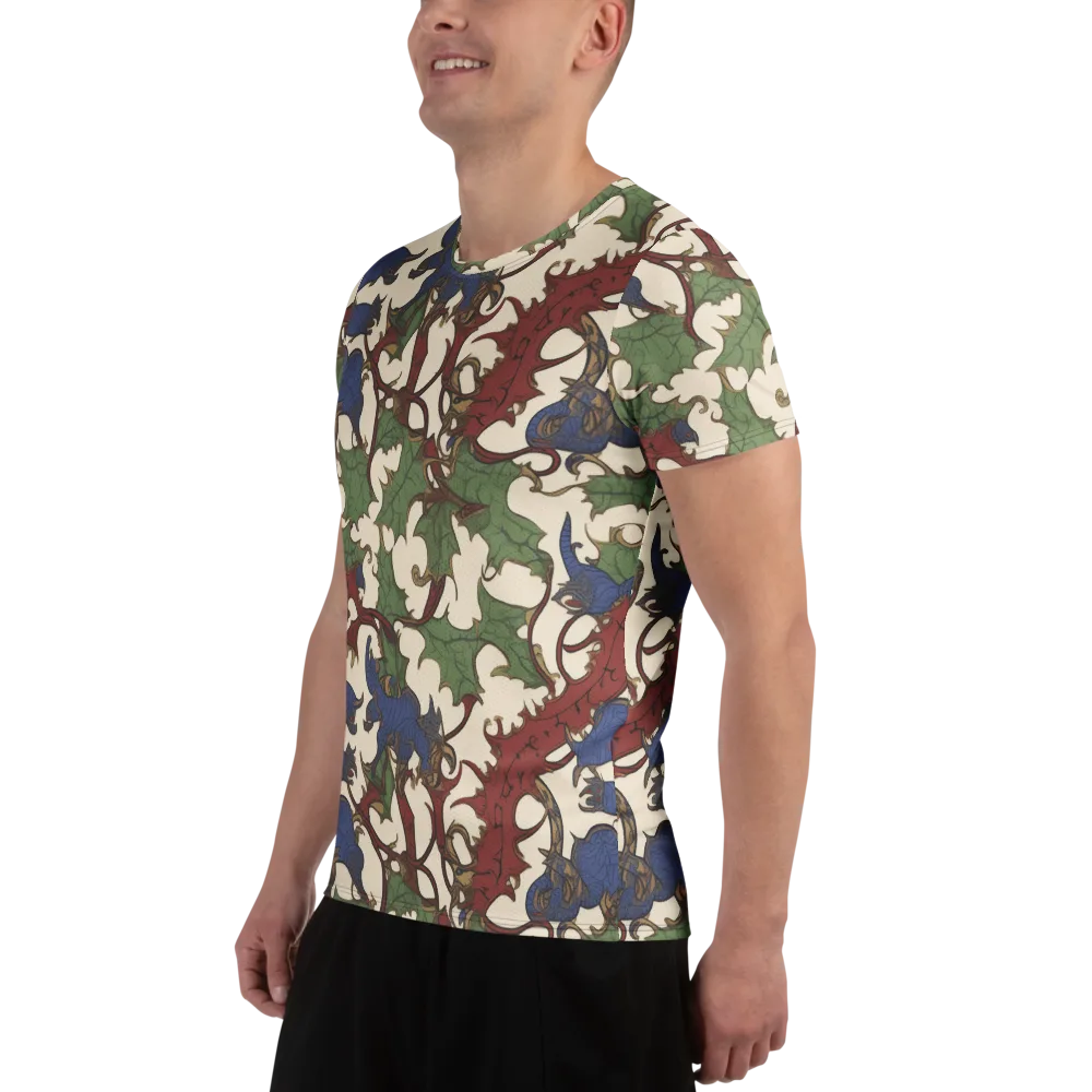 Verdant Wyverns on Men's Athletic T-Shirt — Left