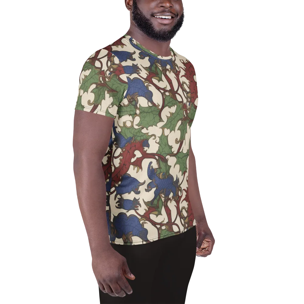 Verdant Wyverns on Men's Athletic T-Shirt — Right