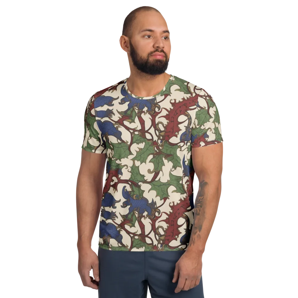 Verdant Wyverns on Men's Athletic T-Shirt — Front