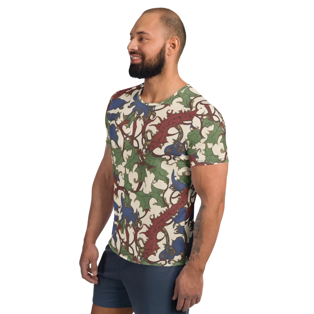 Verdant Wyverns on Men's Athletic T-Shirt — Left