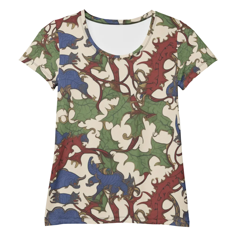 Verdant Wyverns on Women's Athletic T-Shirt — Front