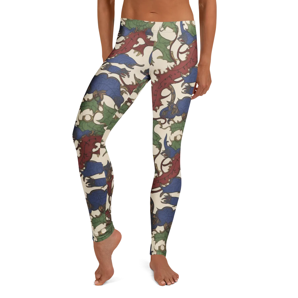 Verdant Wyverns on Leggings — Front