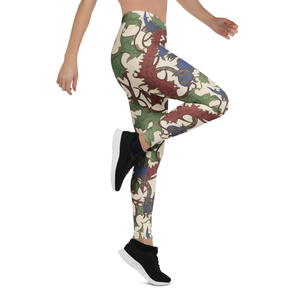 Verdant Wyverns on Leggings — Right