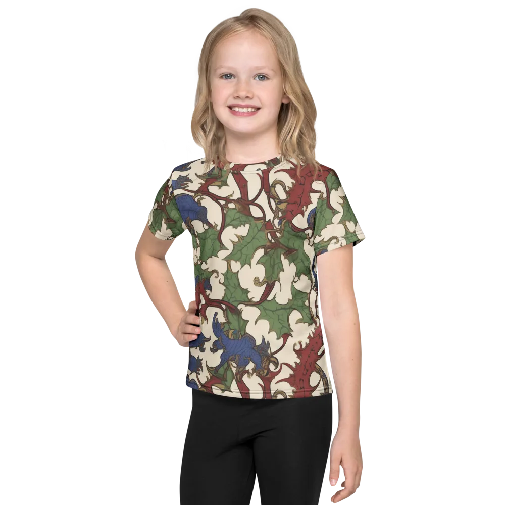 Verdant Wyverns on Kids Crew Neck T-Shirt — Front