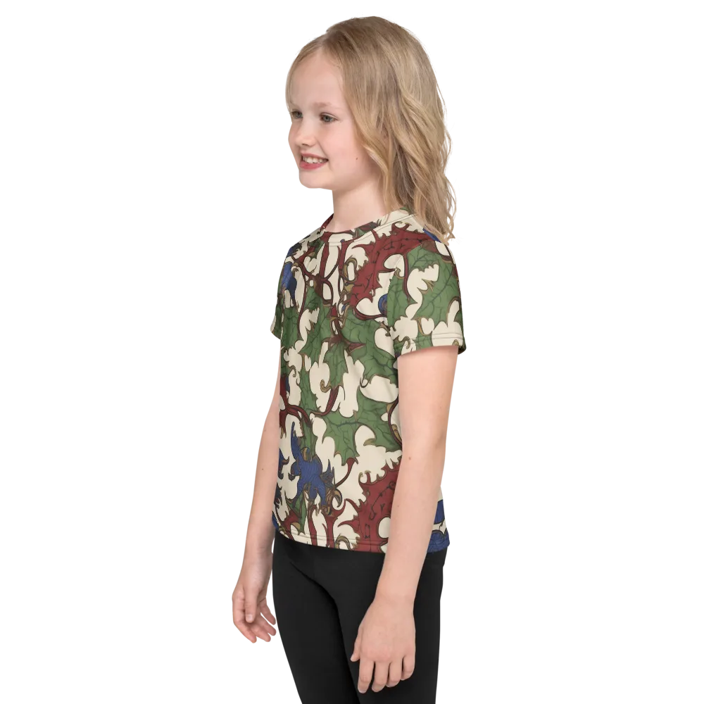 Verdant Wyverns on Kids Crew Neck T-Shirt — Left