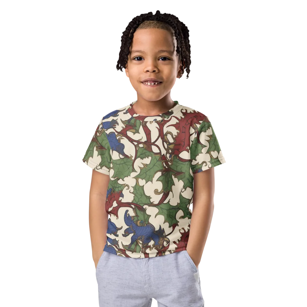 Verdant Wyverns on Kids Crew Neck T-Shirt — Front