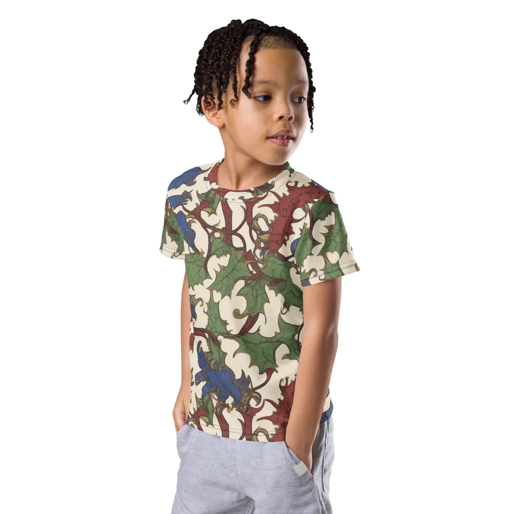 Verdant Wyverns on Kids Crew Neck T-Shirt — Left Front