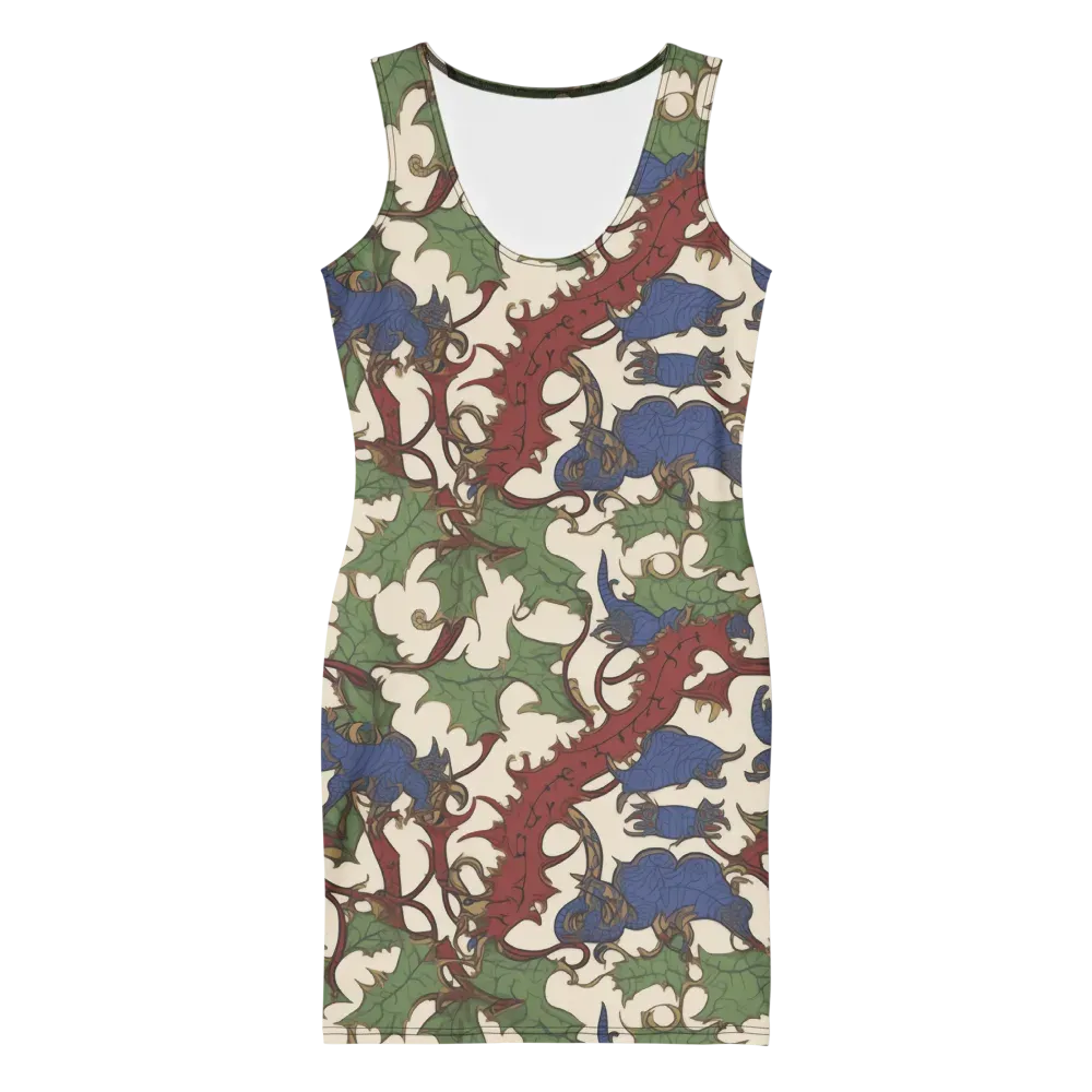 Verdant Wyverns on Bodycon Dress — Front