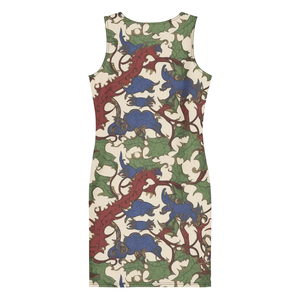 Verdant Wyverns on Bodycon Dress — Back