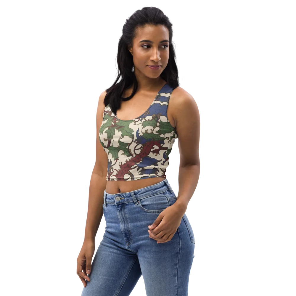 Verdant Wyverns on Crop Top — Left Front