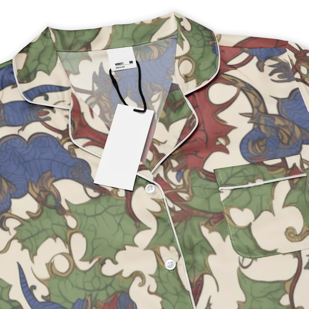 Verdant Wyverns on Women's Short Sleeve Pajama Top — Product details