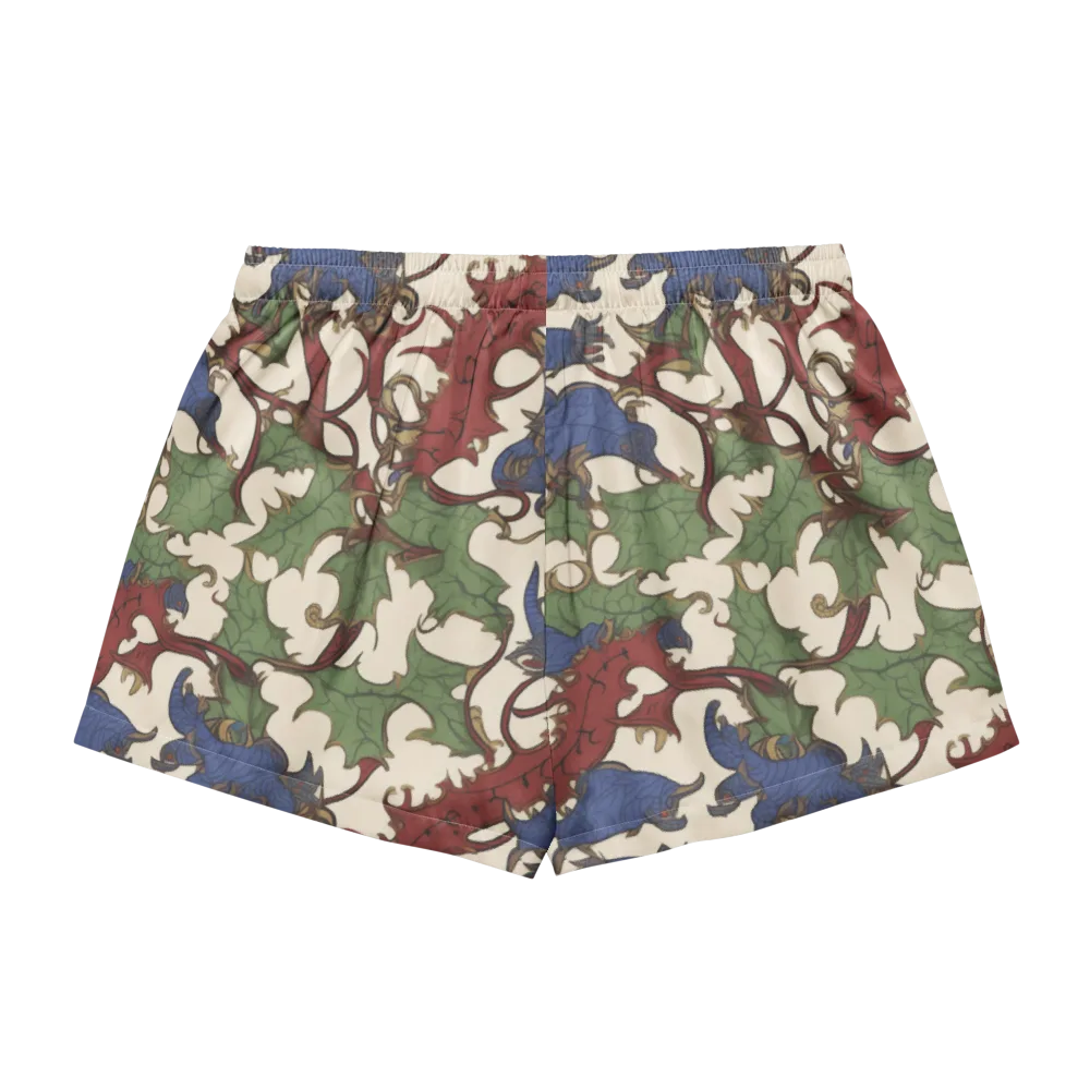 Verdant Wyverns on Women's Pajama Shorts — Back