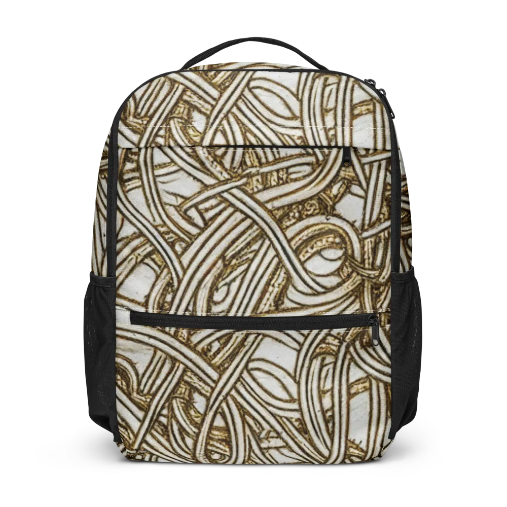 Sepia Tangle on Utility Backpack — Front