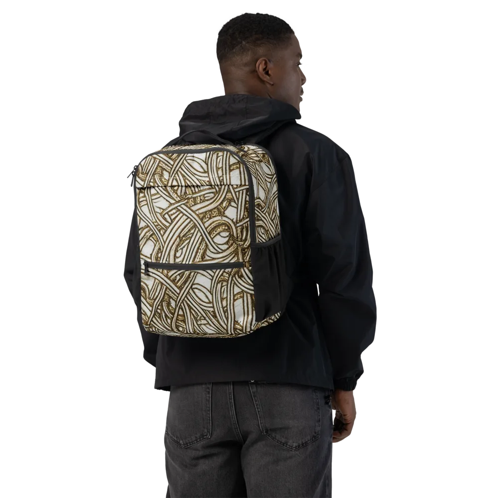 Sepia Tangle on Utility Backpack — Back