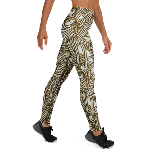 Sepia Tangle on a Yoga Leggings