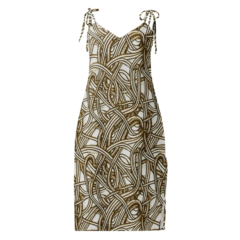 Sepia Tangle on Slip Dress — Front