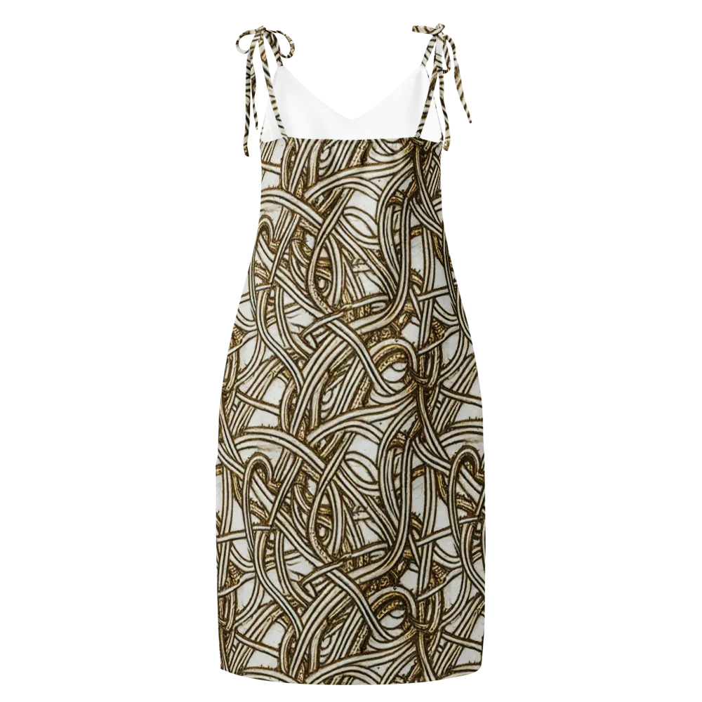 Sepia Tangle on Slip Dress — Back
