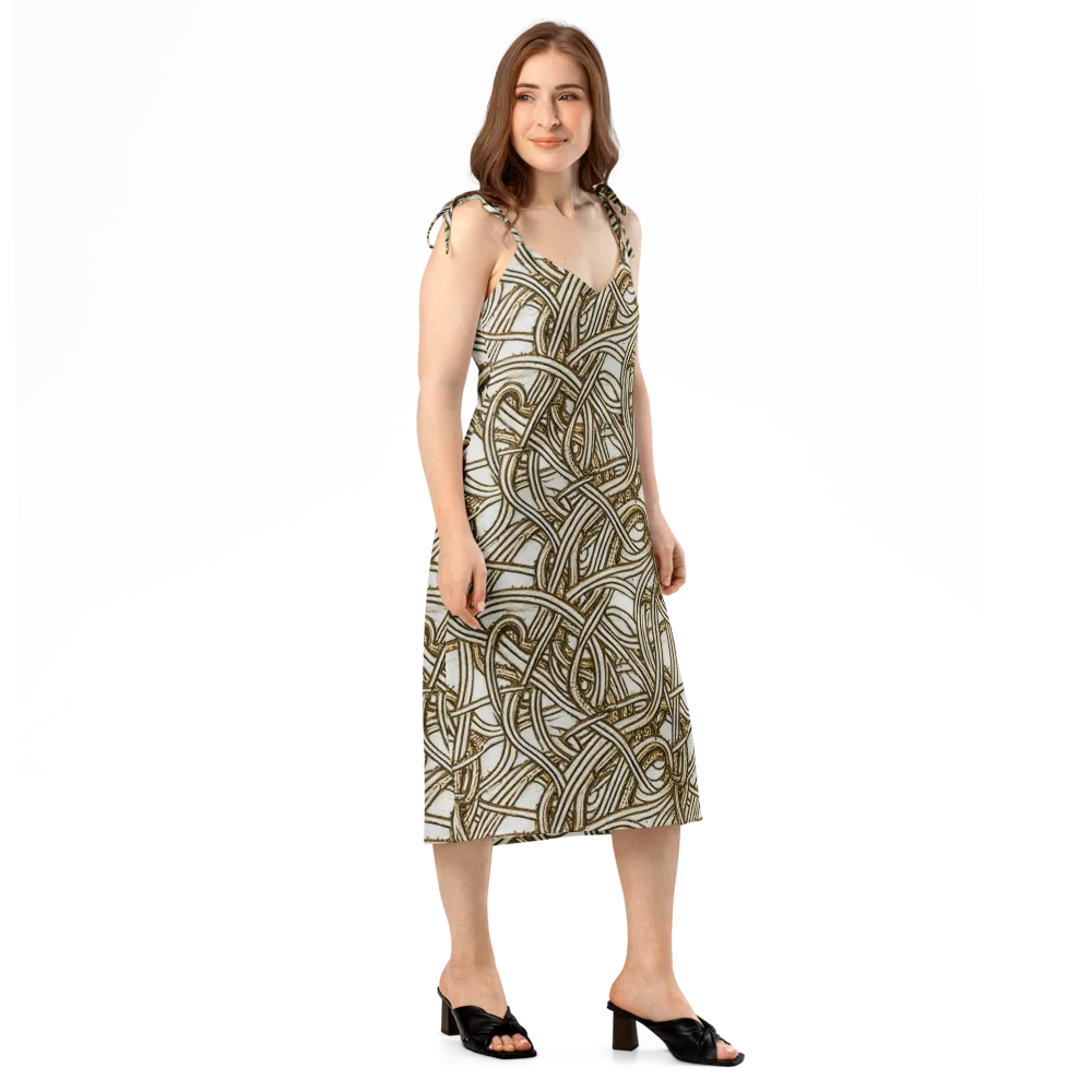Sepia Tangle on Slip Dress — Right Front