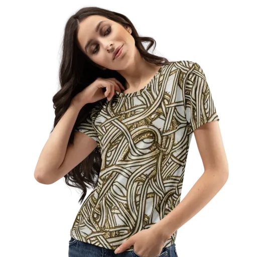 Sepia Tangle on a Women's Crew Neck T-Shirt