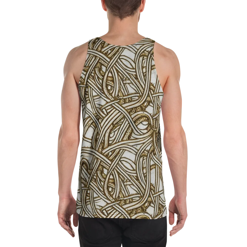 Sepia Tangle on Men's Tank Top — Back