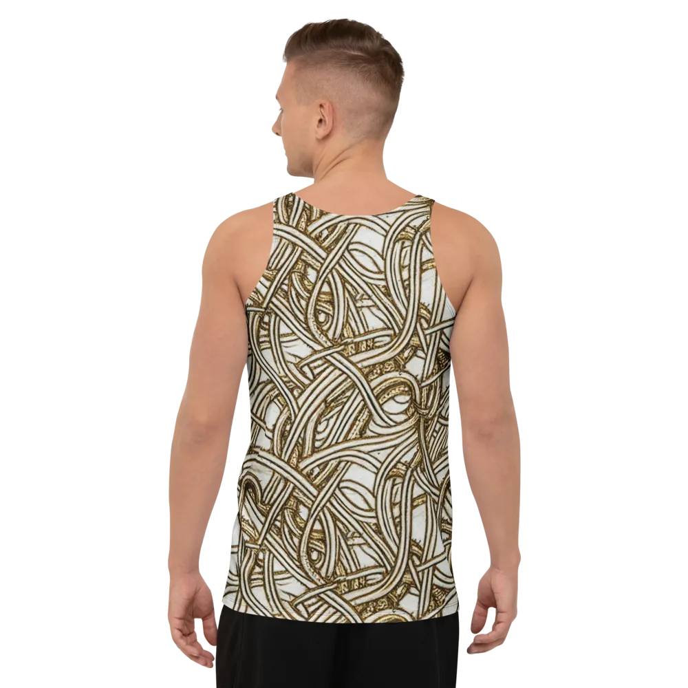 Sepia Tangle on Men's Tank Top — Back