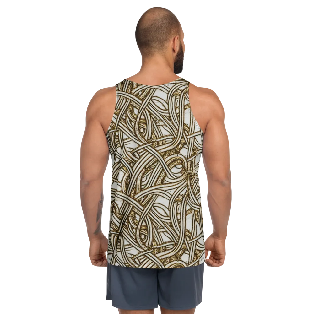 Sepia Tangle on Men's Tank Top — Back