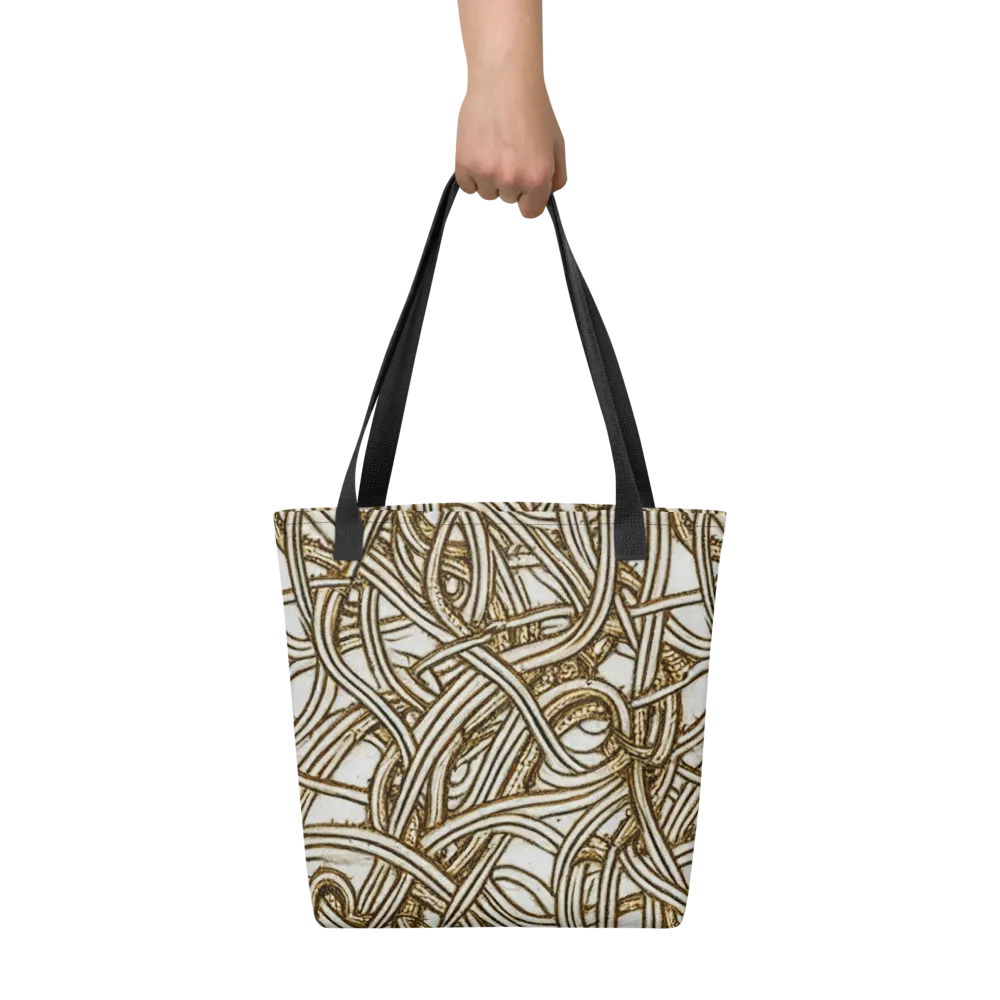 Sepia Tangle on Tote Bag — Front