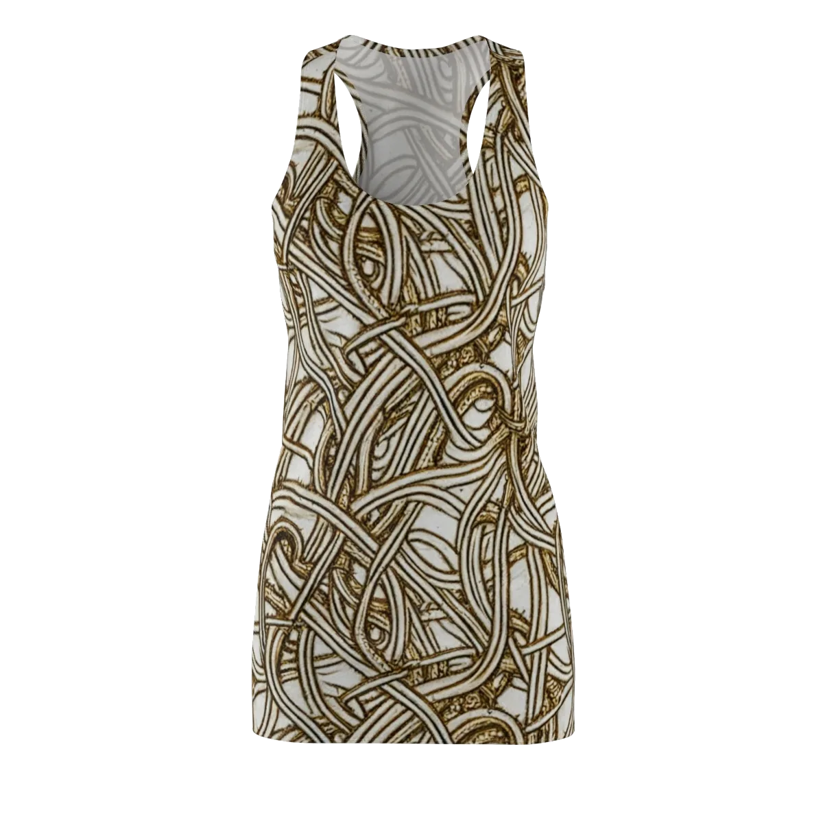 Sepia Tangle on Racerback Dress — Front