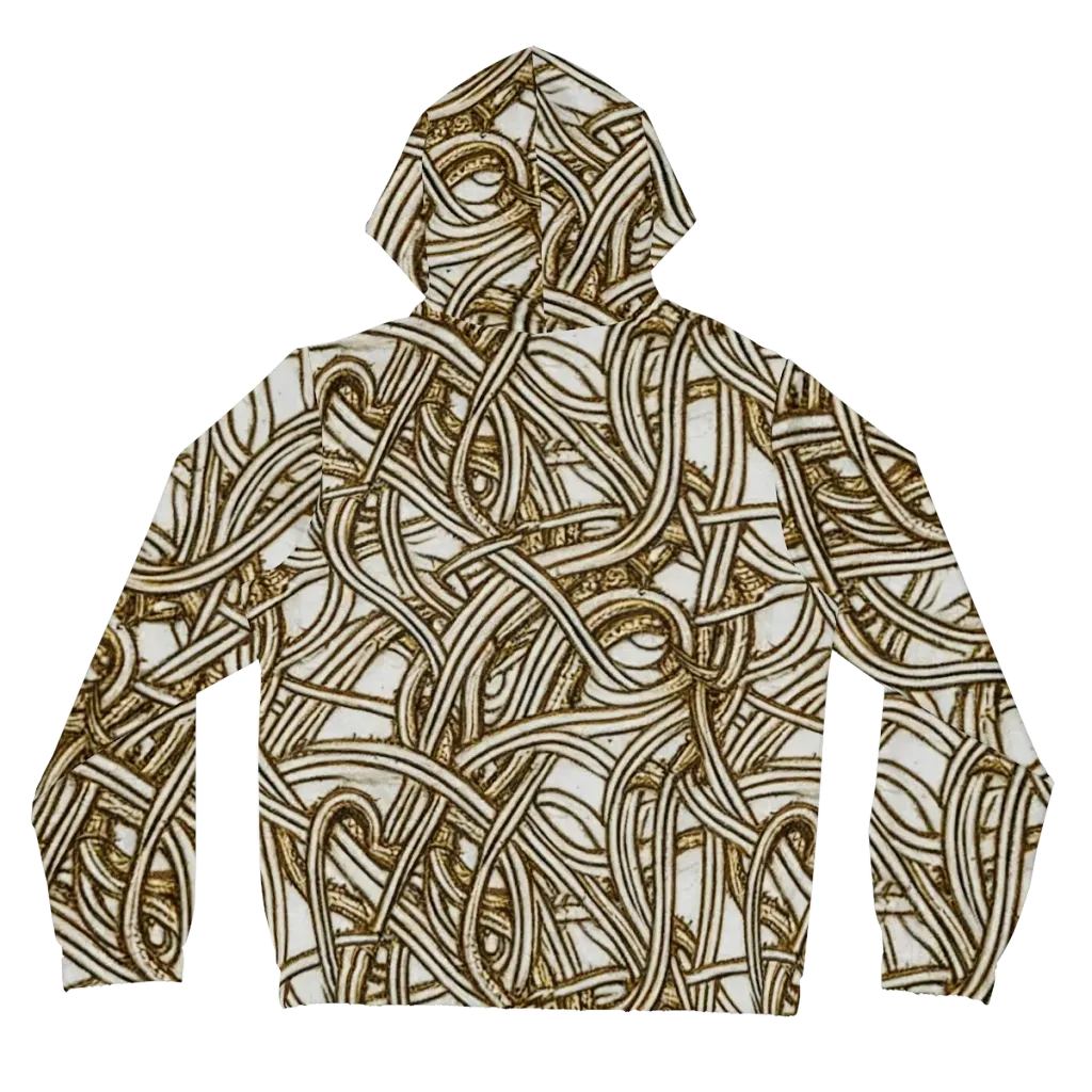 Sepia Tangle on Women's Full-Zip Hoodie — Back
