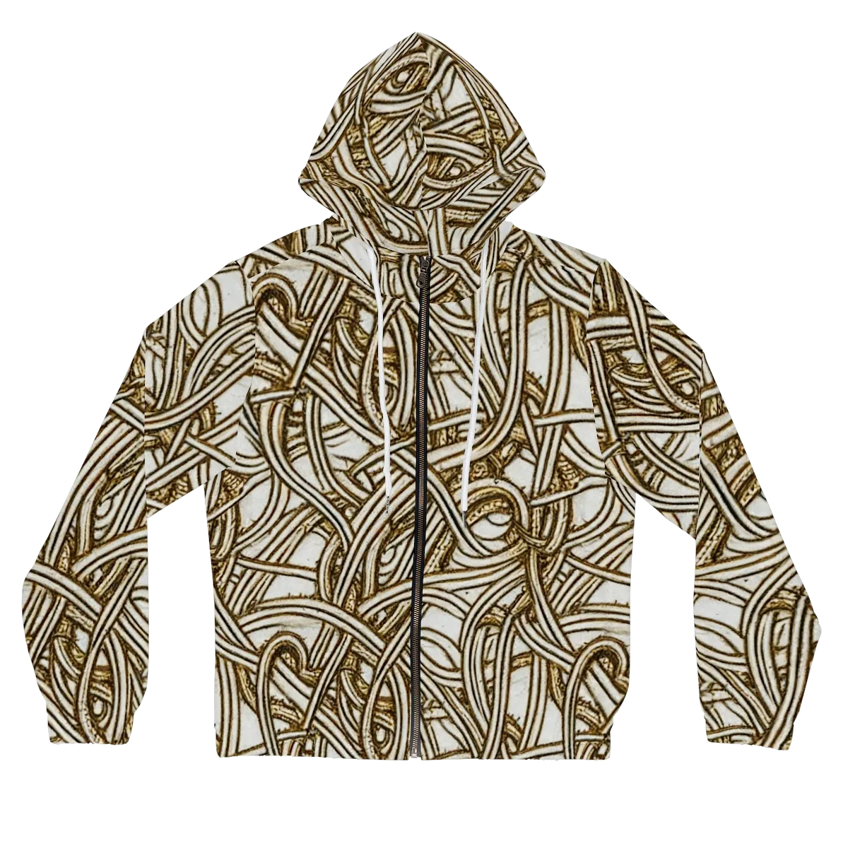 Sepia Tangle on Women's Full-Zip Hoodie — Front