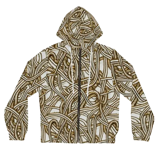Sepia Tangle on a Women's Full-Zip Hoodie
