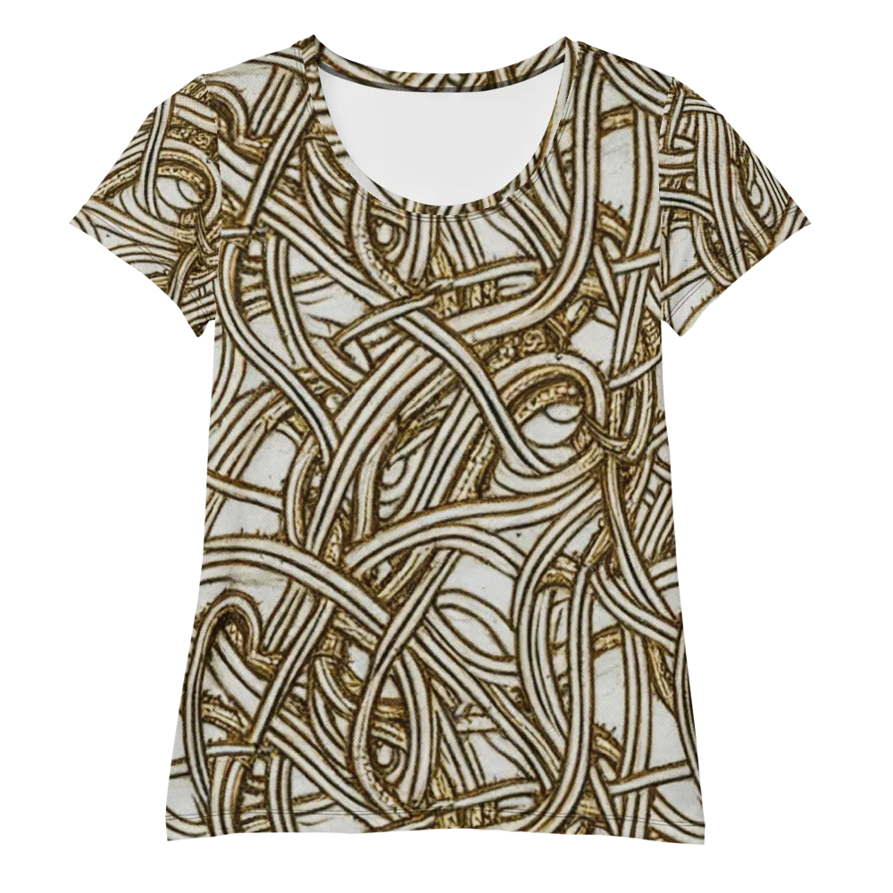 Sepia Tangle on Women's Athletic T-Shirt — Front
