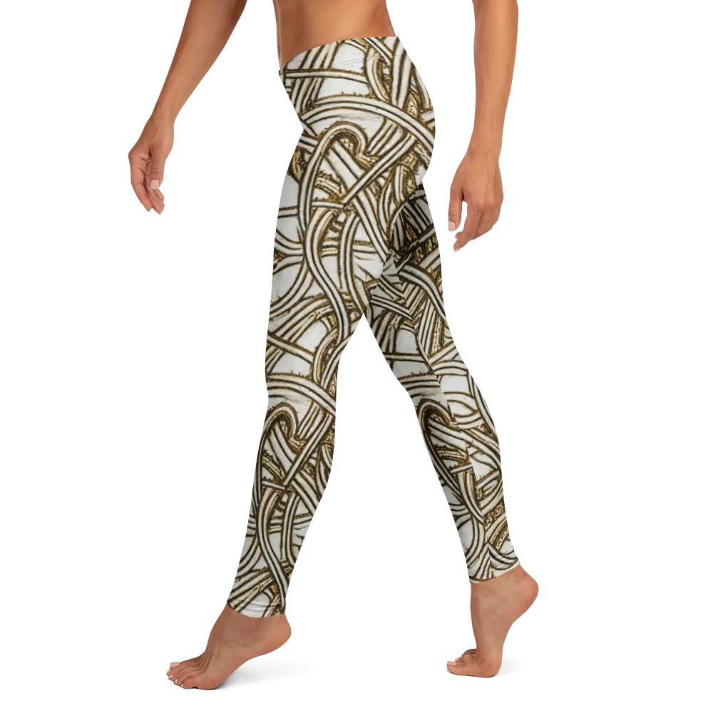 Sepia Tangle on Leggings — Left