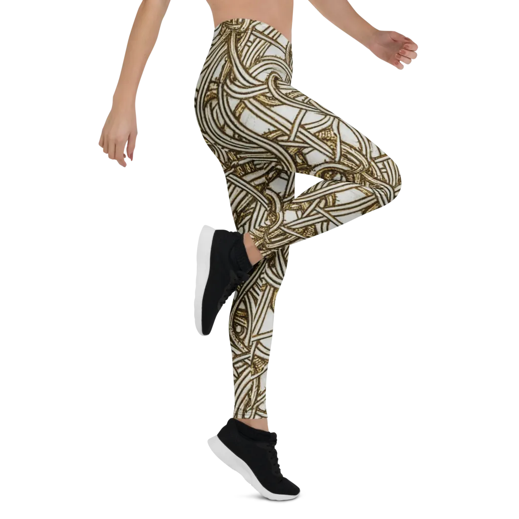 Sepia Tangle on Leggings — Right