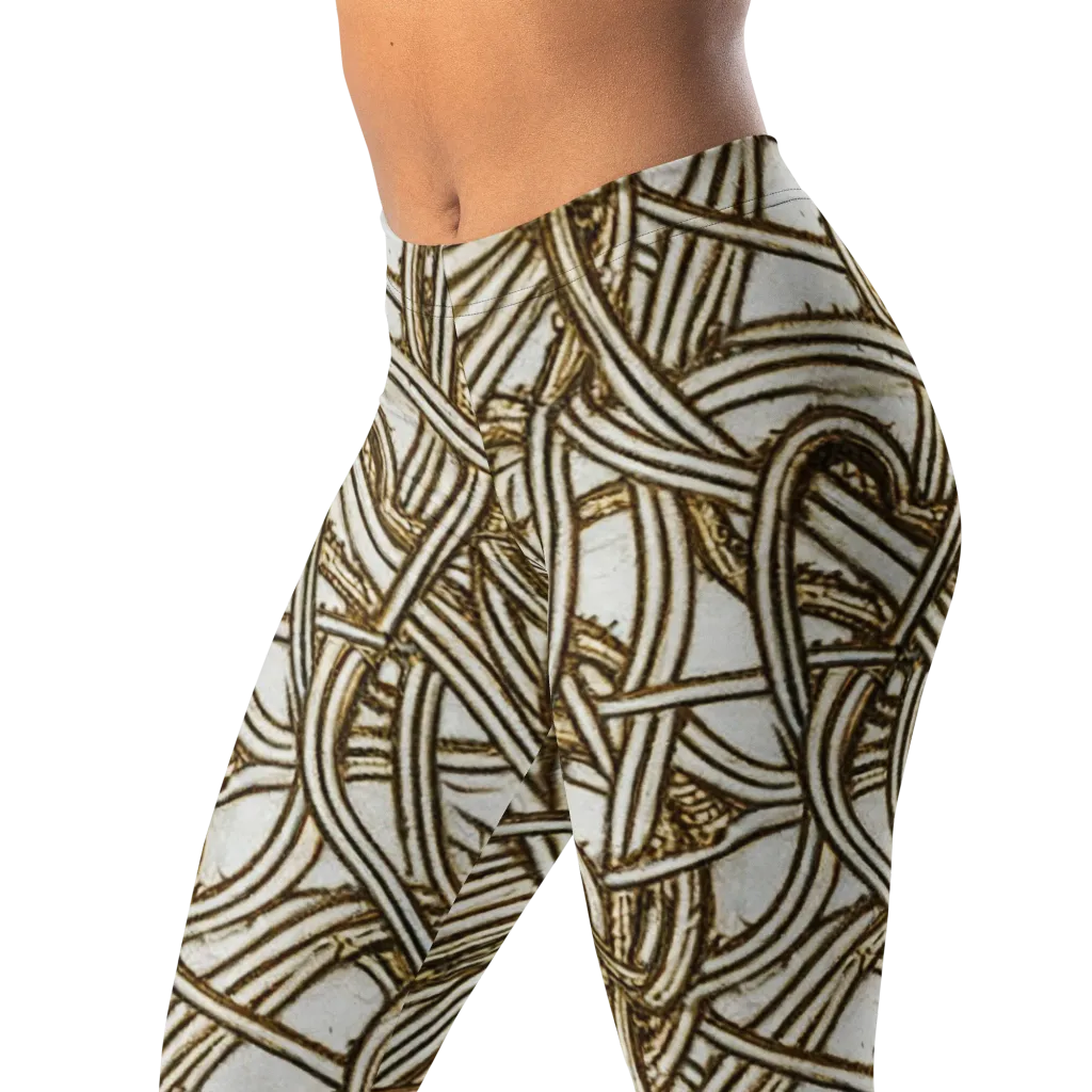 Sepia Tangle on Leggings — Left Front