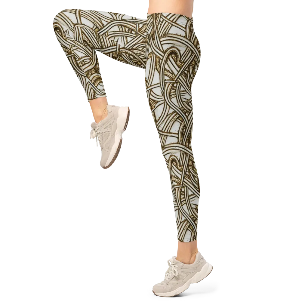 Sepia Tangle on Leggings — Left