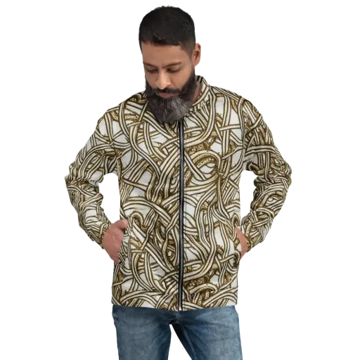 Sepia Tangle on a Bomber Jacket