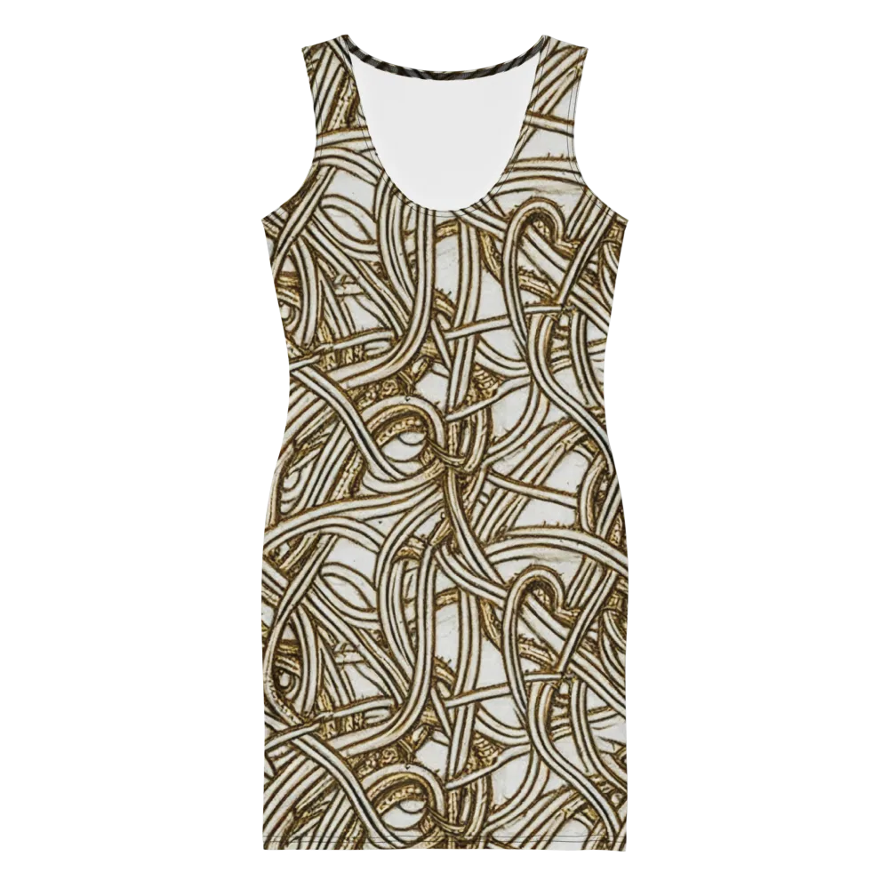 Sepia Tangle on Bodycon Dress — Front