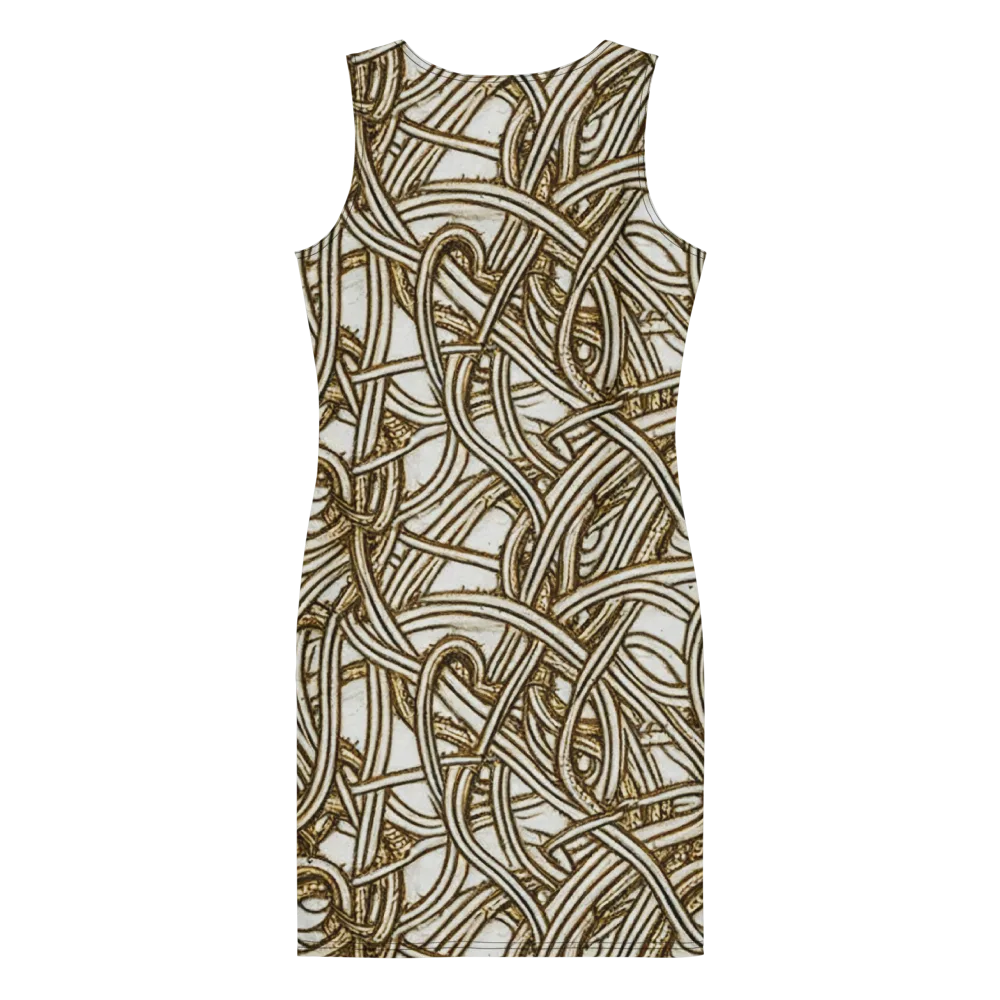 Sepia Tangle on Bodycon Dress — Back