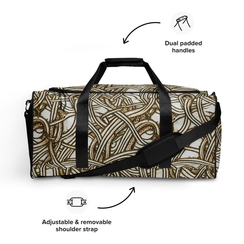 Sepia Tangle on Duffle Bag — Front