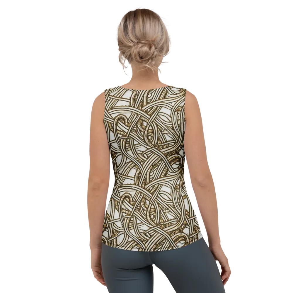Sepia Tangle on Women's Tank Top — Back