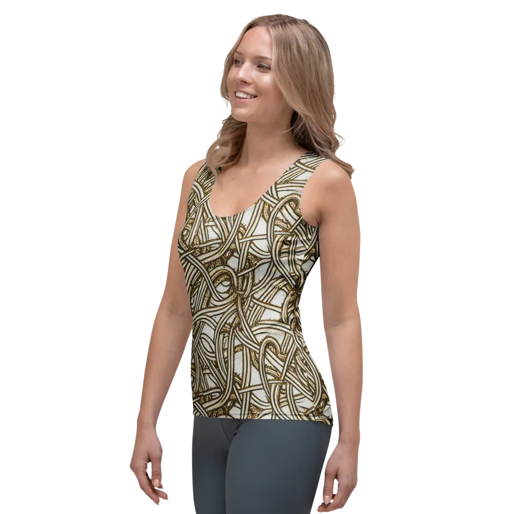 Sepia Tangle on Women's Tank Top — Left Front