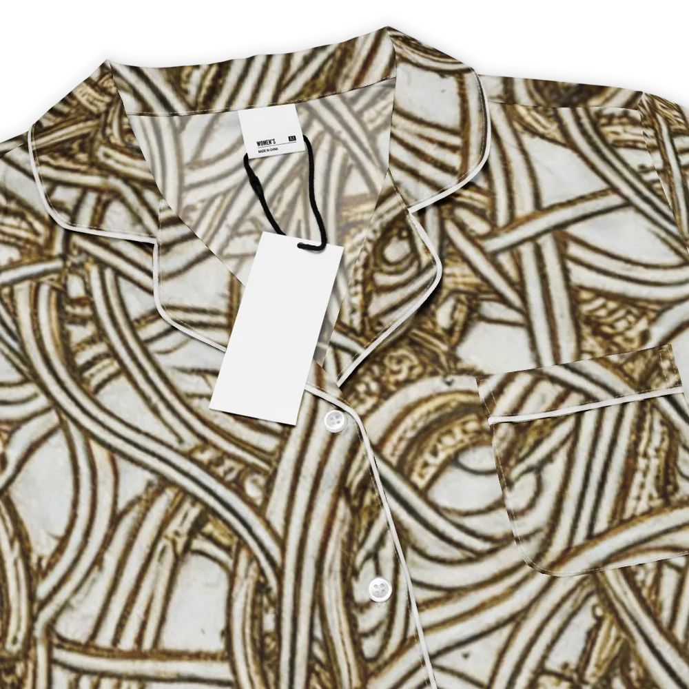 Sepia Tangle on Women's Short Sleeve Pajama Top — Product details