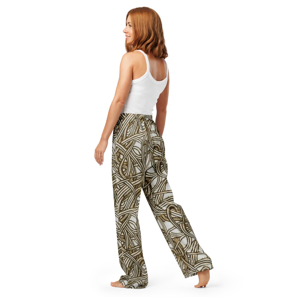 Sepia Tangle on Women's Pajama Pants — Back