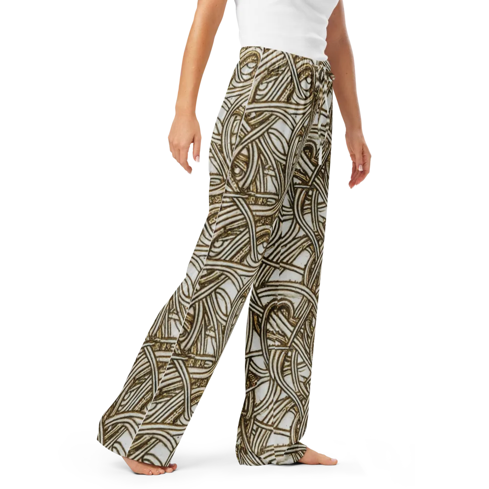 Sepia Tangle on Women's Pajama Pants — Right Front