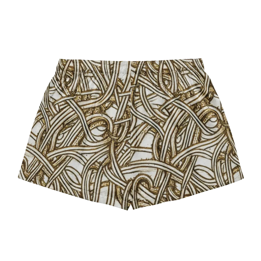 Sepia Tangle on Women's Pajama Shorts — Back